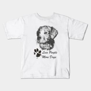 Less people more dogs Kids T-Shirt